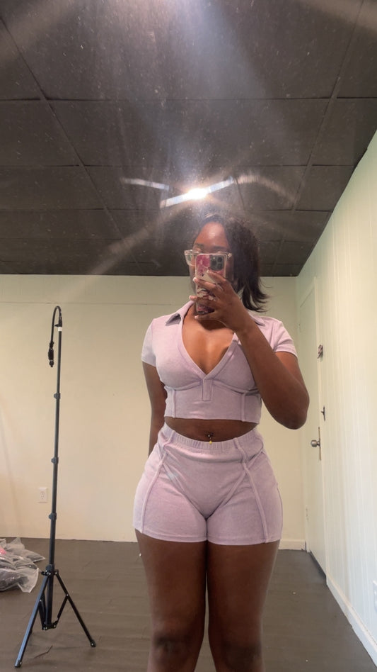 Stoned Washed Collar Set