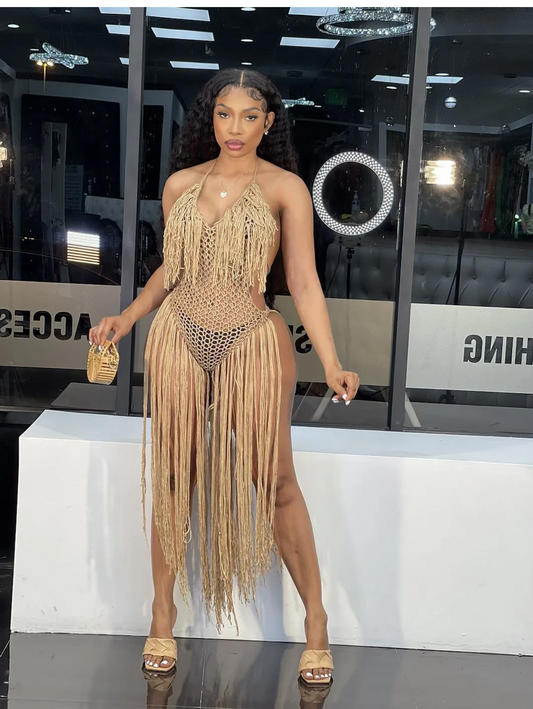 Crochet fringe one piece