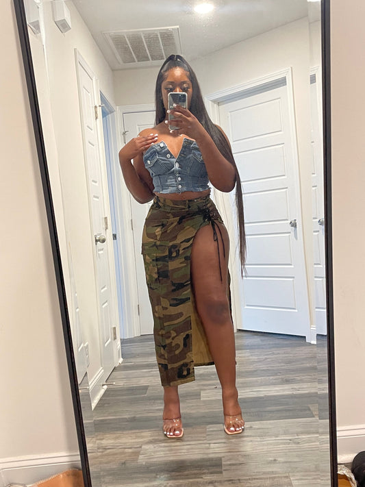Bre Camo Skirt