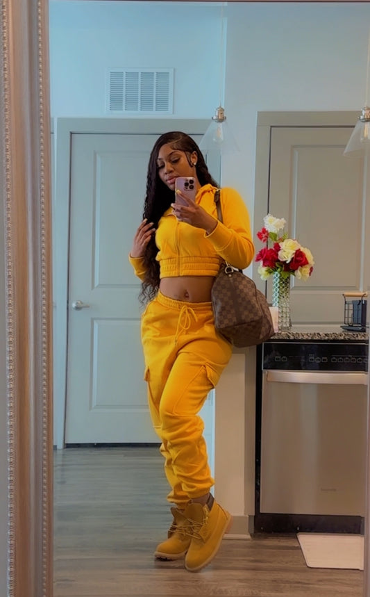 Brandy Crop Sweat Suit